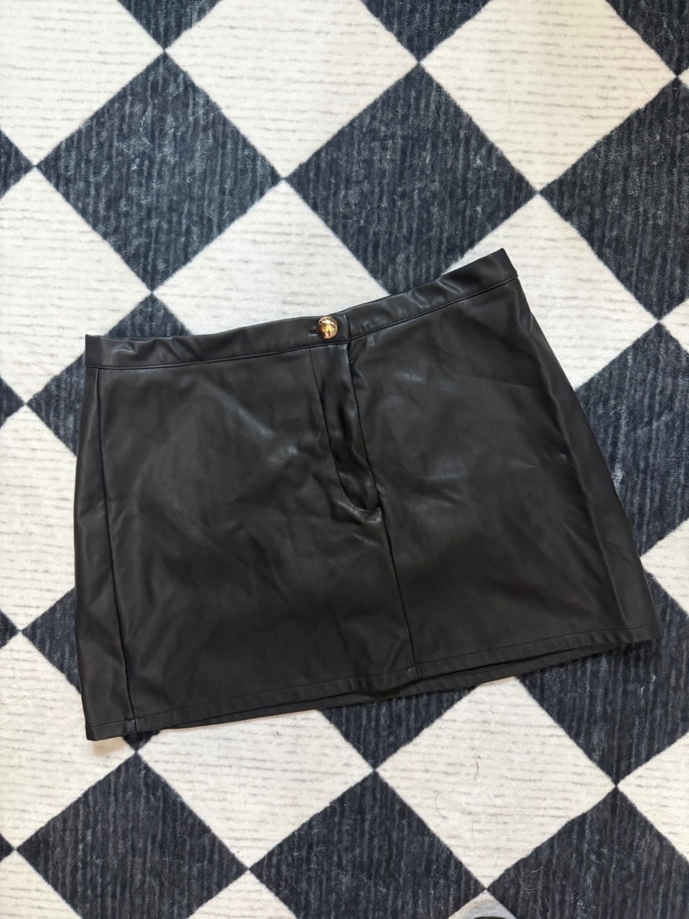 Sincerely Jules Black Faux Leather Mini Skirt